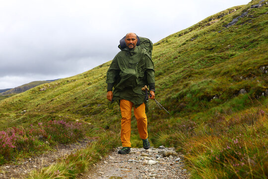 hiker on rocky path in west highland way