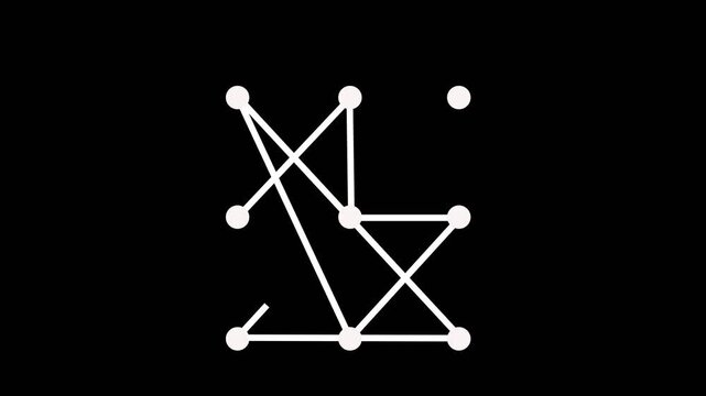 Security lock and unlock pattern icon animation. Lock to pattern icon showing a secure unlock motion animation.Motion graphics of concept