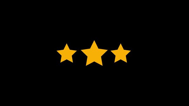 Animation of giving rating stars