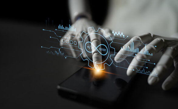 Futuristic Digital Interface with Data Analysis Concept on Smartphone Display and Human Finger Touching Screen for Technology and Innovation Themes. Entropy.