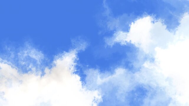Realistic fly through clouds motion overlay with transparent background