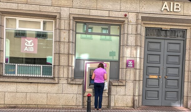 a customer at AIB  atm in Ireland