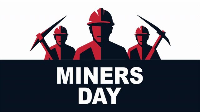 miners day poster banner postcard