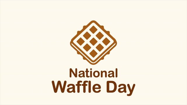 waffle day national dessert logo