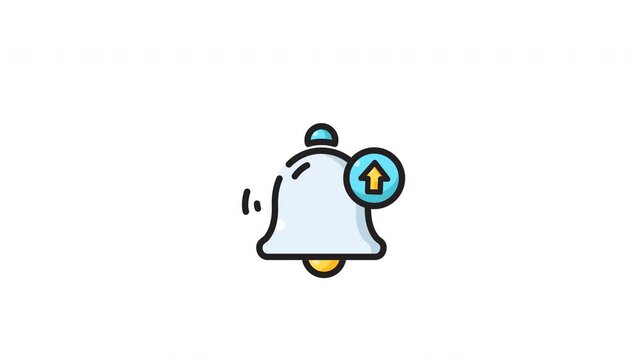 Blue bell icon for notification alert symbol in light cyan color, suitable for website or app design elements. Ideal for digital projects.