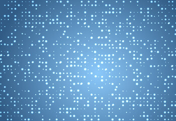 Fototapeta premium Abstract Blue Glowing Pixel Square Halftone Grid Technology Background