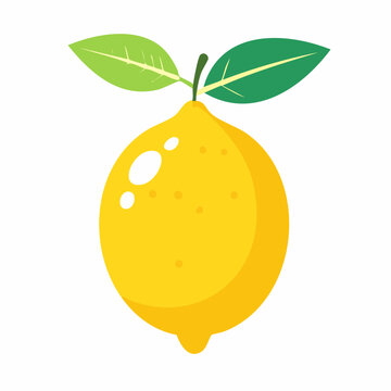 Zitrone &ndash; Farbige Vektorillustration im Flat-Design