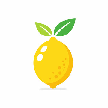 Zitrone &ndash; Farbige Vektorillustration im Flat-Design