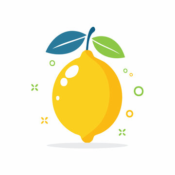 Zitrone &ndash; Farbige Vektorillustration im Flat-Design