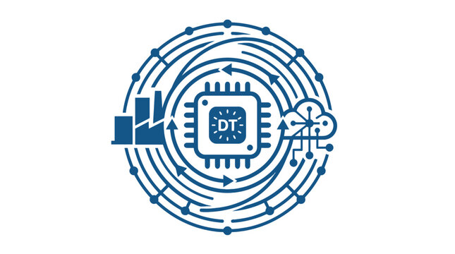 Circular data flow around cloud computing microchip