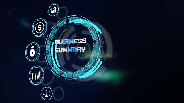 Presenting corporate business summary analytics on modern digital dashboard equipped with dynamic financial data charts