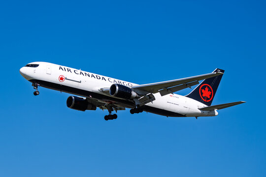 DFW International Airport 7-27-2026 Grapevine, TX USAAir Canada Cargo Boeing 767-300BDSF C-FXCA arrival into runway 17C at DFW International Airport