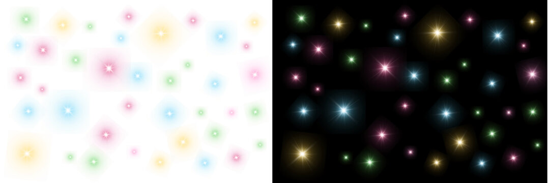  colorful Bright stars abstract background