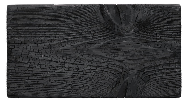 Charred wood background with realistic Shou Sugi Ban texture and burnt black grain
