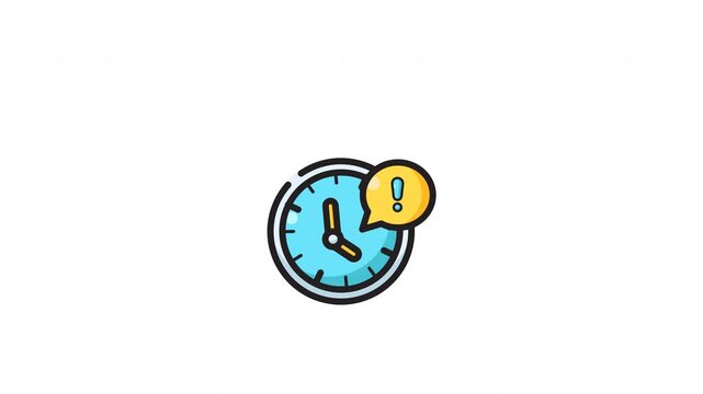 Suitable for urgent reminder concepts in business presentations, time management, scheduling apps, project management tools, and productivity advertisements.