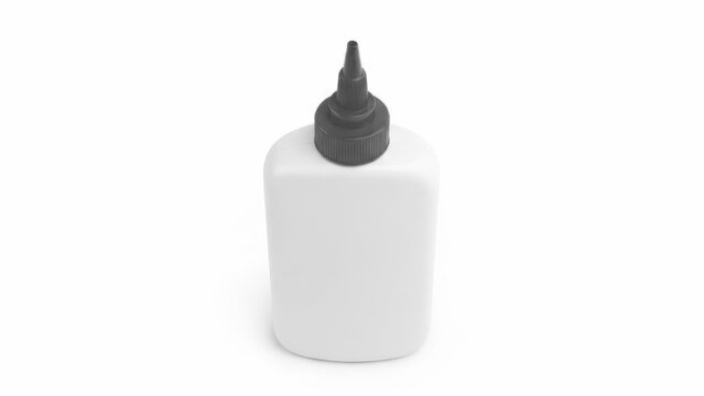 White glue bottle with red cap
