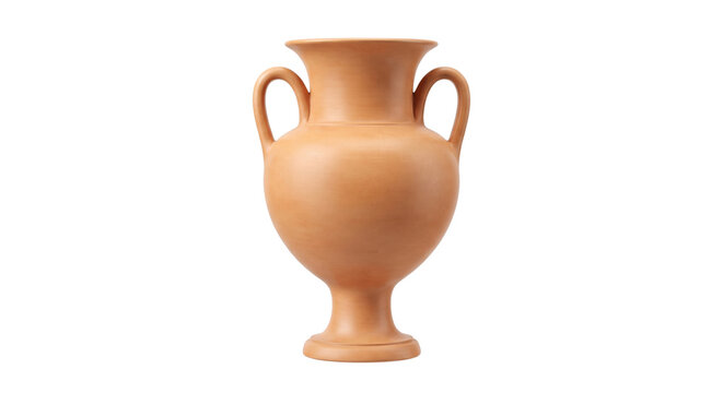 Ancient Greek terracotta amphora urn with handles