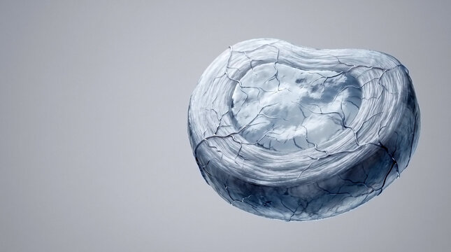 Isolated three dimensional rendering of a human intervertebral spinal disc with spine health