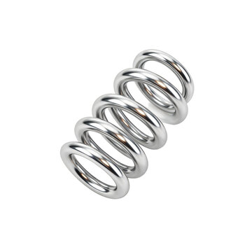 Font specimen metallic compression spring a as PNG asset
