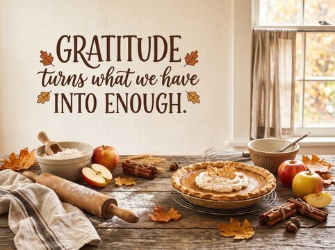 Gratitude turns what we have into enough thanksgiving quote