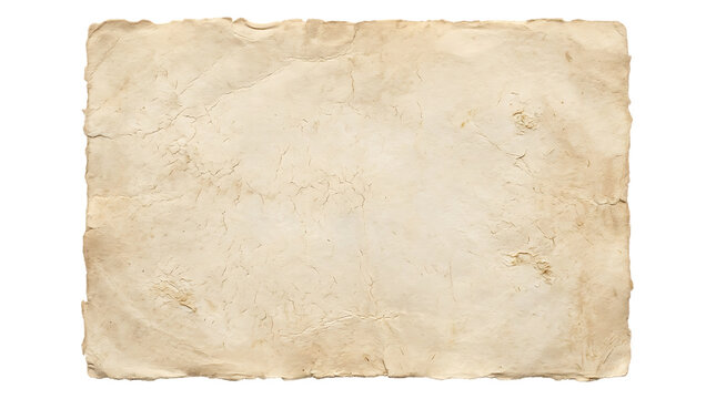 Old vintage paper sheet with rough edges and texture