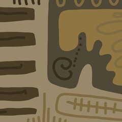 Abstract image for printing. Picture for modern interiors. The picture is painted by hand on a tablet. © neurostructure