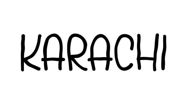 Karachi Hand Drawn Scribble Text Effect