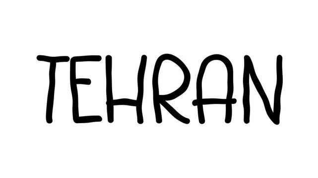 Tehran Hand Drawn Scribble Text Effect