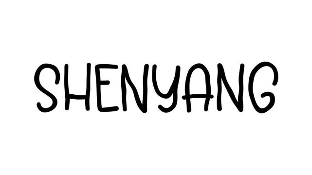 Shenyang Hand Drawn Scribble Text Effect