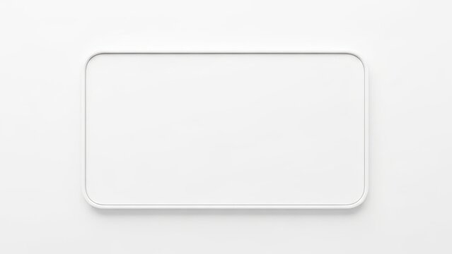 Minimalist white rounded rectangle frame