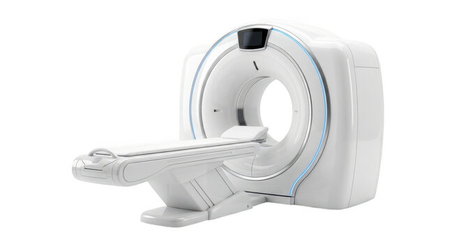 Modern ct scanner machine isolated on transparent background