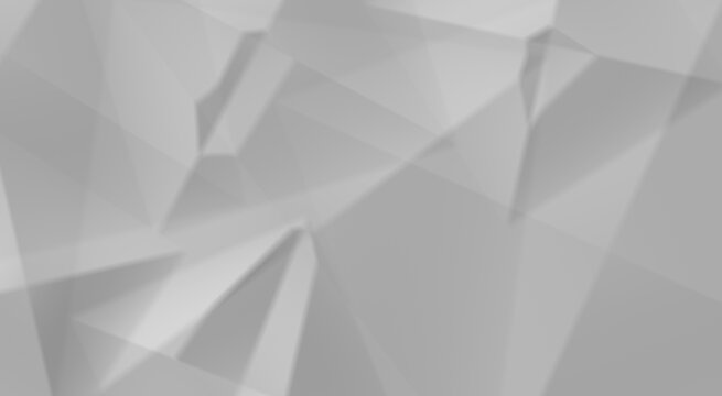 Abstract geometric background with low poly pattern in shades of grey