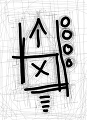Abstract image for printing. Picture for modern interiors. The picture is painted by hand on a tablet. © neurostructure