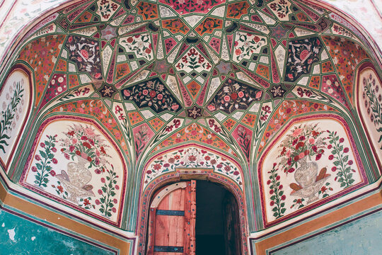 Rajasthan Palace with Indian Traditional Painting Detail