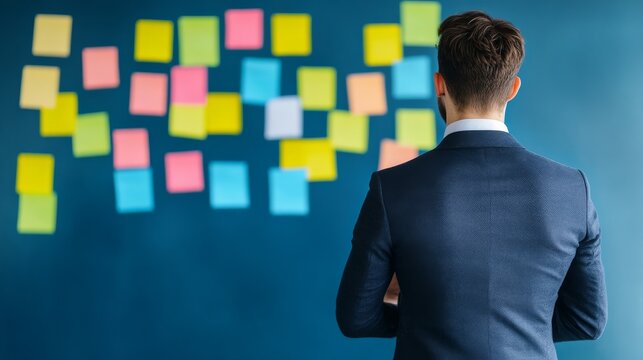 Executive Evaluating Organizational Goals Digital Reports Lea Performance Dashboard Perspective, business analyst evaluating office data, executive report review, corporate performance