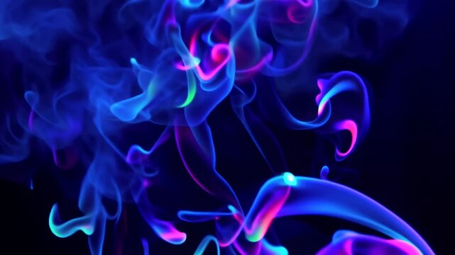 neon glowing abstract brain neural network animation