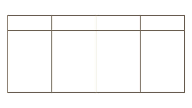 Simple hand drawn grid table outline with template structure illustration business planning organizer document minimalist background creative rectangle abstract presentation resource