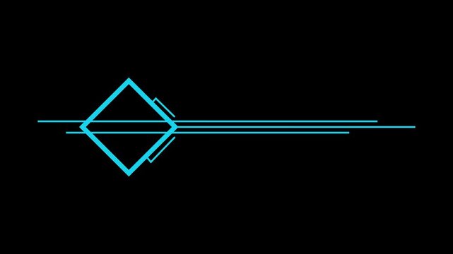 Futuristic HUD Arrow Frame with dynamic speed lines and geometric styling. Clean sci-fi interface element designed for modern tech overlays and digital motion graphics.