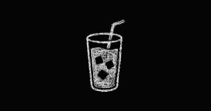 Sketch cold brew icon animation - smooth progressive reveal