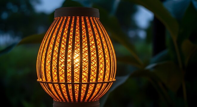 lantern in the park at night