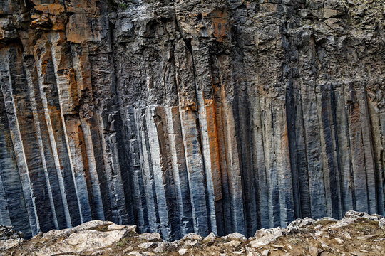 Majestic Columnar Basalt Rock Formations