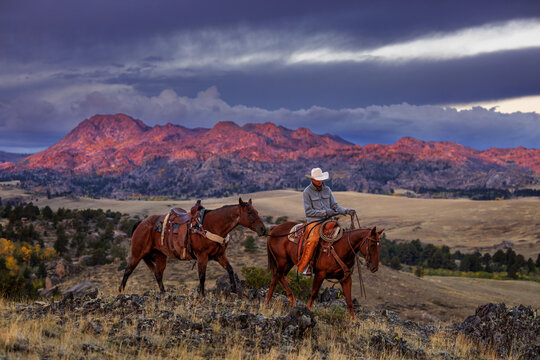 Wyoming Cowboy Horse Ranch scenic