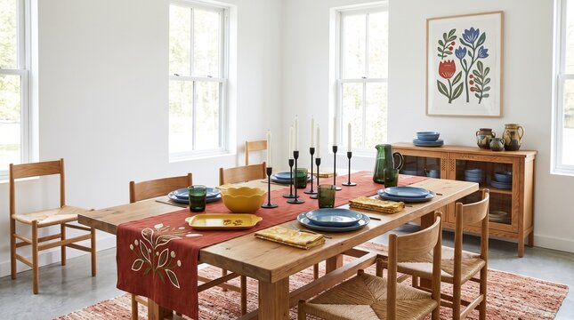 Cozy Autumn Dining Room with Seasonal Table Decor