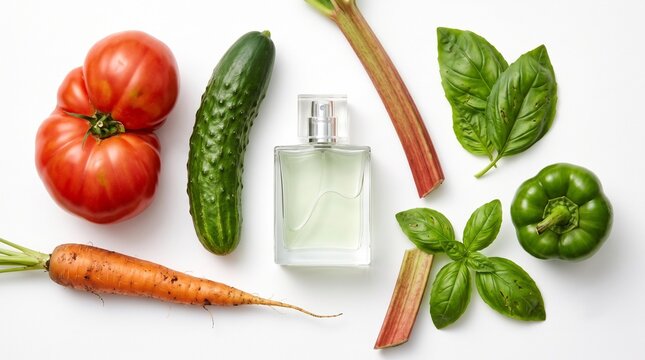 Botanical Perfume with Fresh Vegetables and Herbs