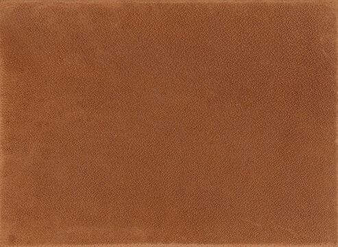 Weathered antique brown leather book cover texture with natural grain, fine pores, and worn edges.