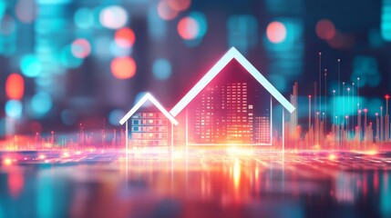 Fototapeta premium Real Estate Wealth Strategy Digital Property Dashboard Execut Investment Portfolio Scene, real estate investment analysis, commercial property valuation, portfolio growth strategy