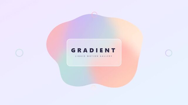 Abstract pastel liquid motion gradient background with dynamic fluid shape template for modern website glassmorphism cover design