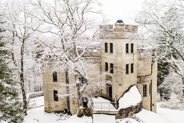 Old castle in the winter Glen park. Tallinn, Estonia. © Roxana