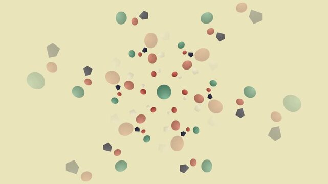 Terrazzo Symmetrical Mandala Concentric Rings Animation
