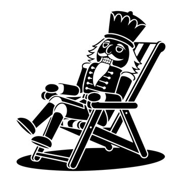 Nutcracker Lounging in Beach Chair